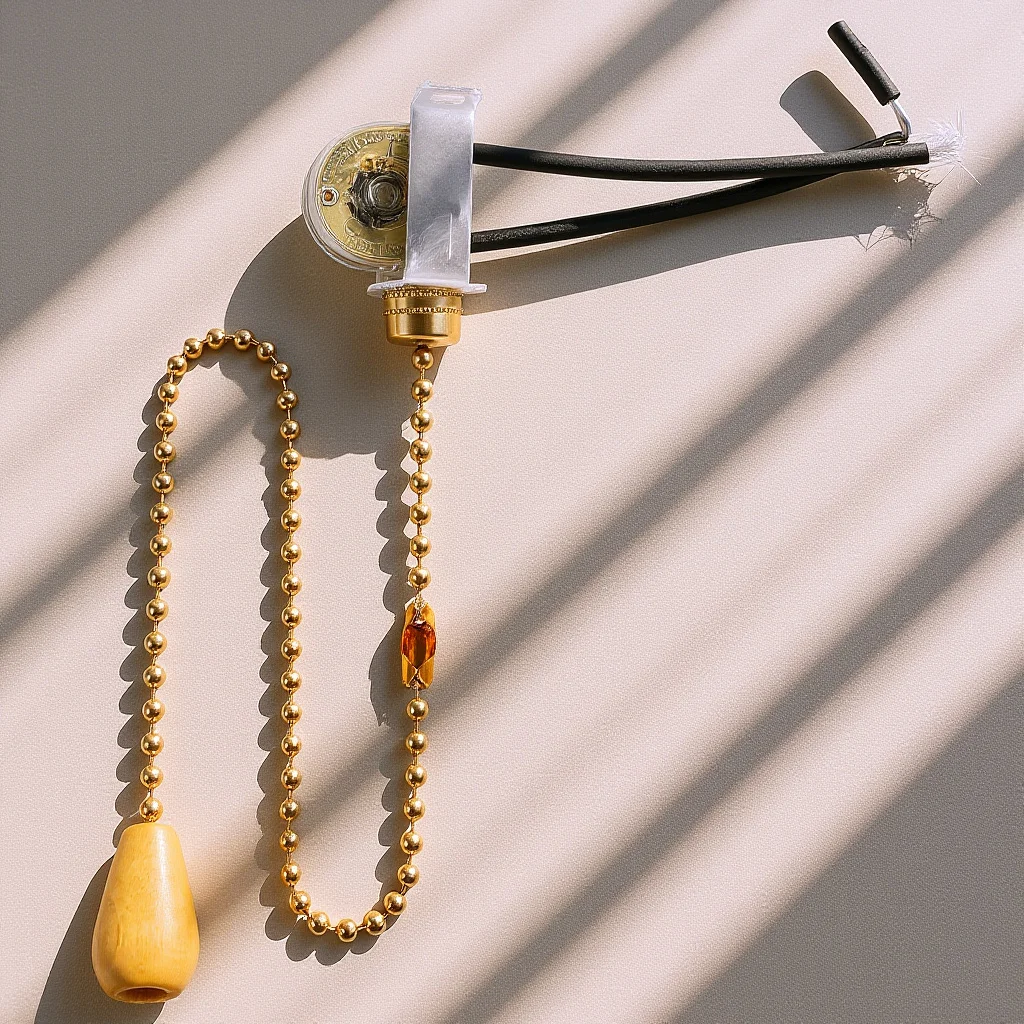 

Efficient Pull Cord Light Switch Replacement Sturdy Lamp Pull Chain Fixture for Bathroom Ceiling Wall Lamp DIY Repair