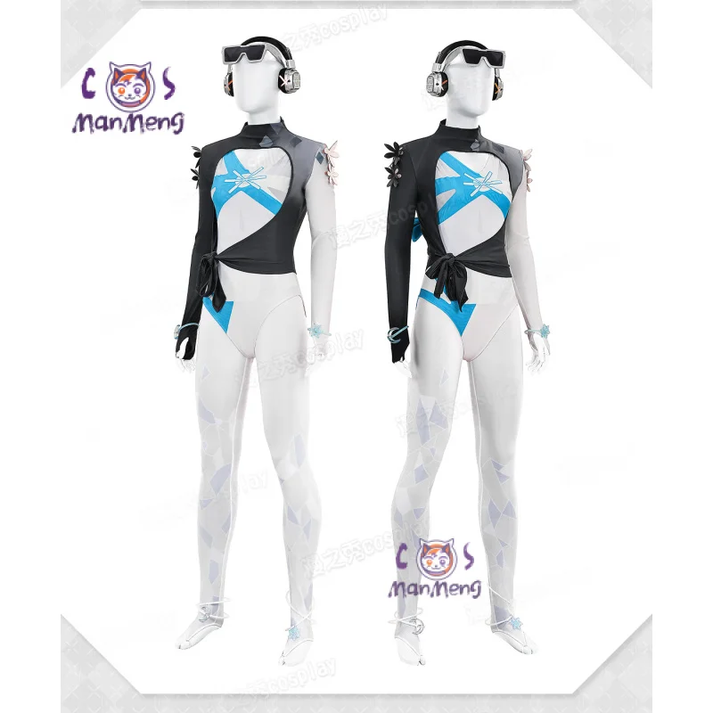 

Seol Hee Luna Snow Cosplay Costume Rivals Coat jumpsuit headphones bracelet glasses set Halloween women fantasy swimsuit