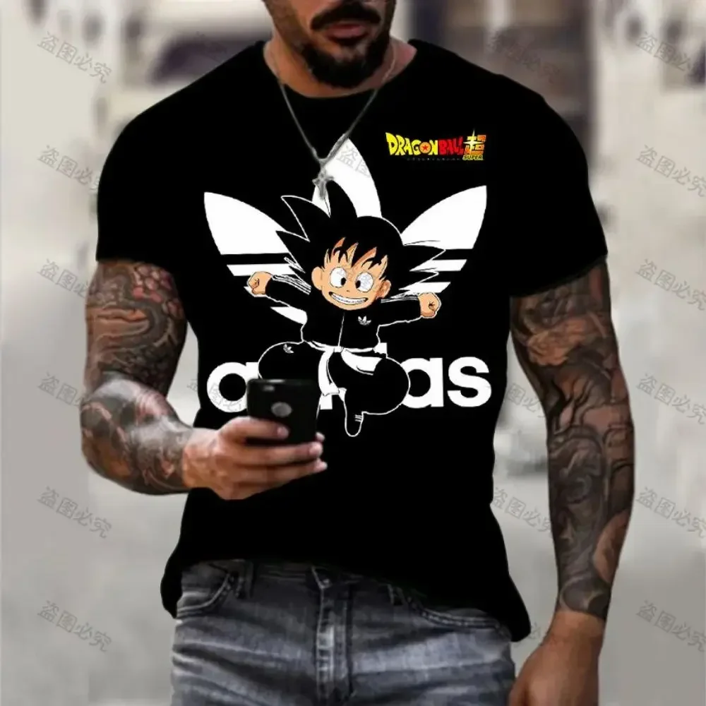 

Men's 3D Printed Cartoon Tshirt Anime Dragon Ball Z Tshirt Summer Harajuku Men Goku Clothes Super Saiya Short Sleeve T-shirt