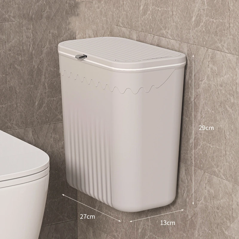 Trash Can For Kitchen Large Capacity Kitchen Recycling Garbage Basket Bathroom Wall Mounted Trash Bin with Lid