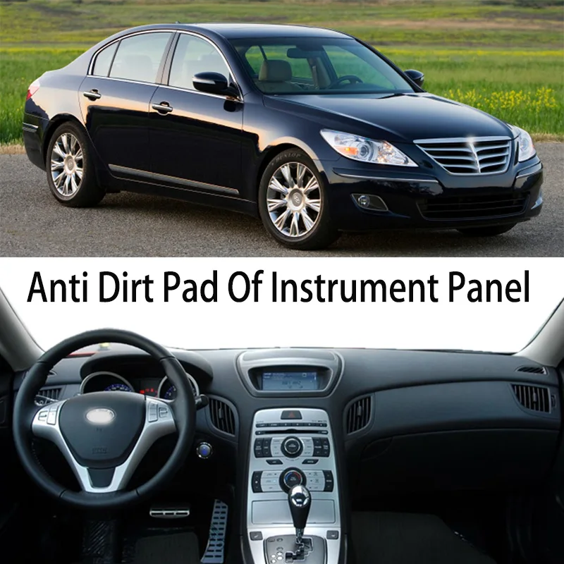 For 2009 Hyundai Genesis Car-Styling Dashmat Dashboard Cover Instrument Panel Insulation Sunscreen Protective Pad Ornaments