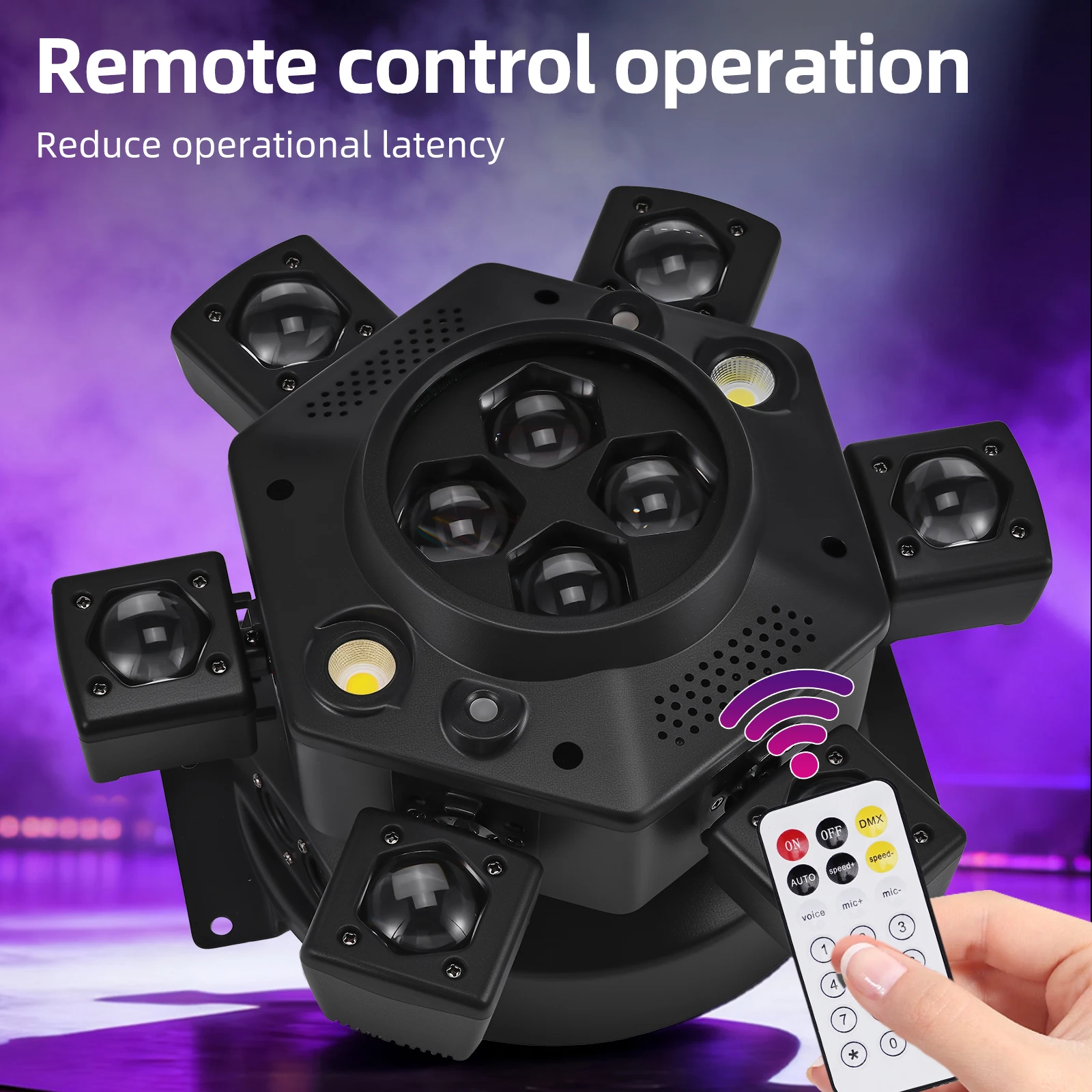 150W Moving Head Disco Lighting Effects RGBW LED Strobe Lights DMX512 Remote Control DJ Party Light Lighting For KTV Christmas