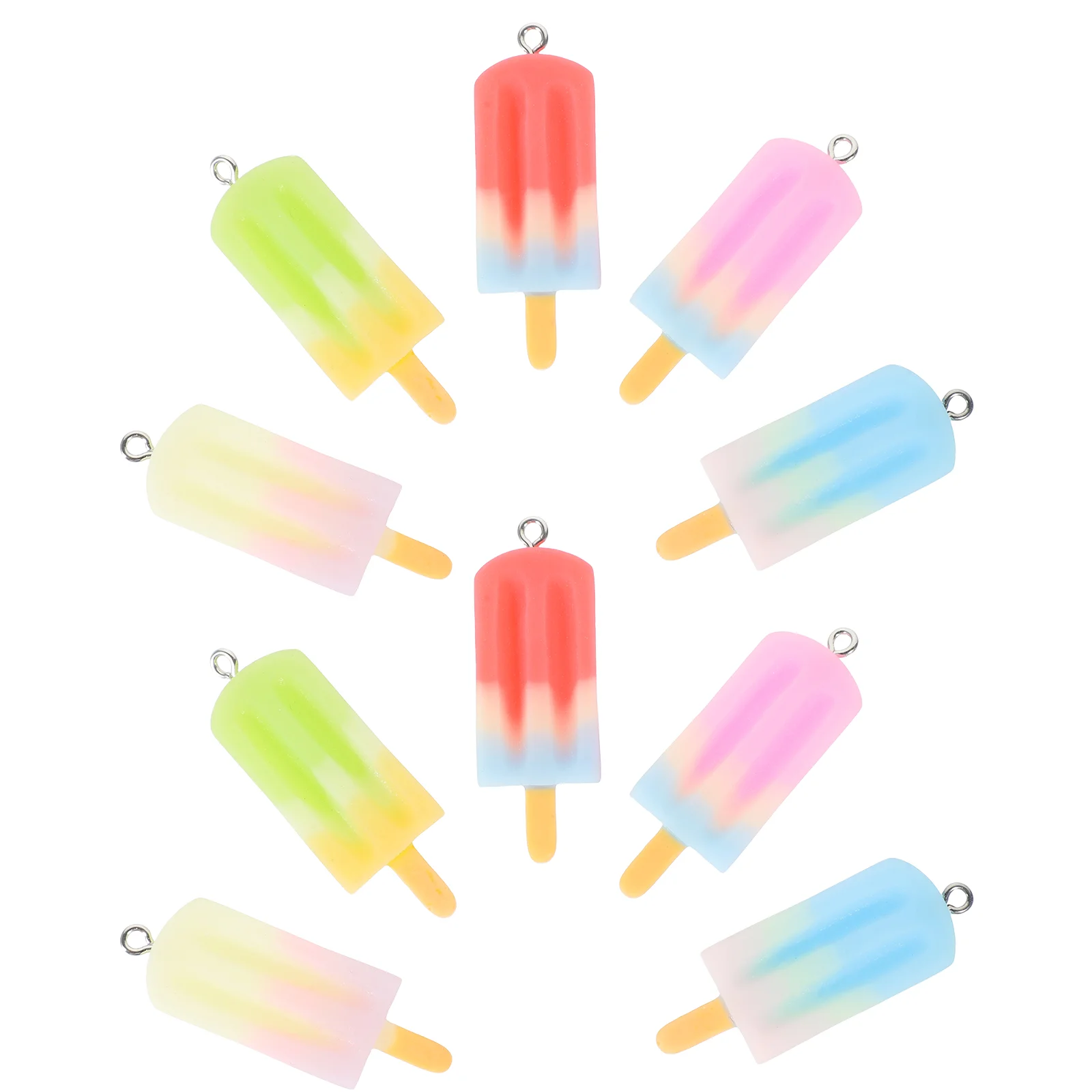 25 Pcs Pendant Locket Earring Charms for Jewelry Making Bracelets Popsicle Necklace Ice Cream Resin