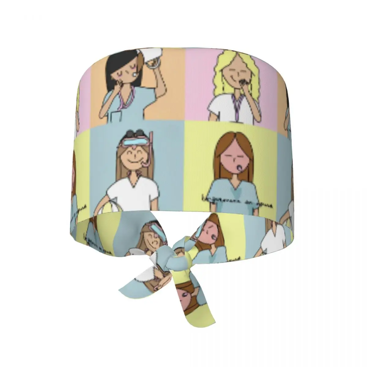 Enfermeira cuidados boné cirúrgico enfermera en apuros padrão pet grooming enfermagem chapéus de trabalho boné vintage estilo unissex     Esfoliantes Chapéus