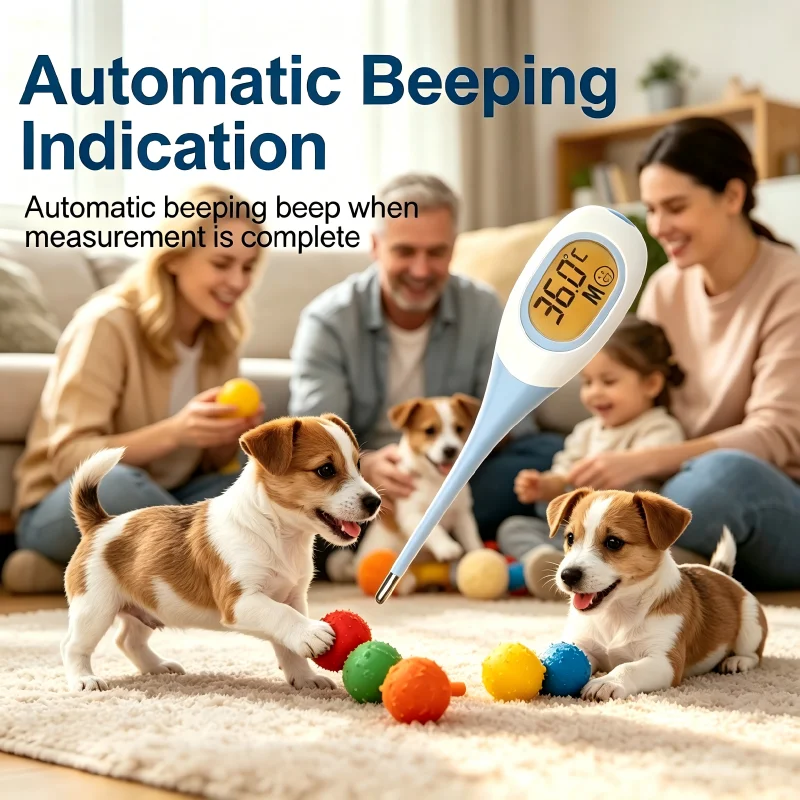 AiQUE Haustier-Thermometer mit Großem Digitaldisplay Schnellmessendes Hunde- und Katzen-Elektronikthermometer Tiermedizinisches Gerät Veterinärwerkzeug – Detail 4