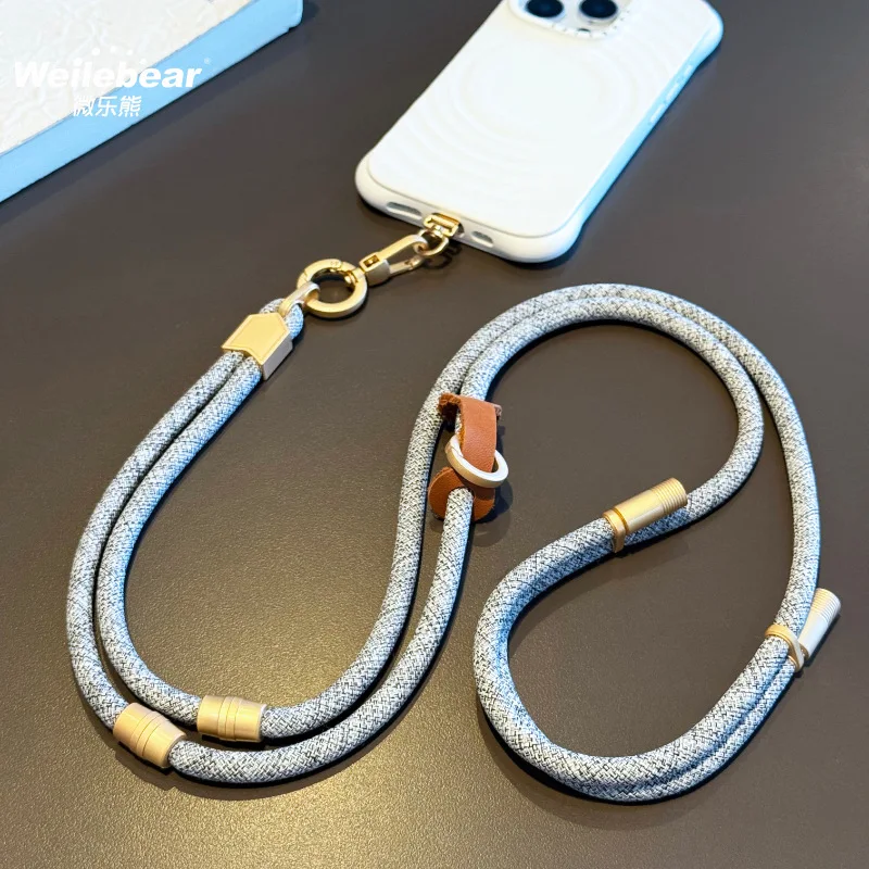 حبل للهاتف المحمول، سلسلة ماسنجر للرقبة ثلاثة في واحد قابلة للتعديل من الجانب والخلف، حبل للمعصم في الهواء الطلق مضاد للسرقة ومضاد للضياع #3