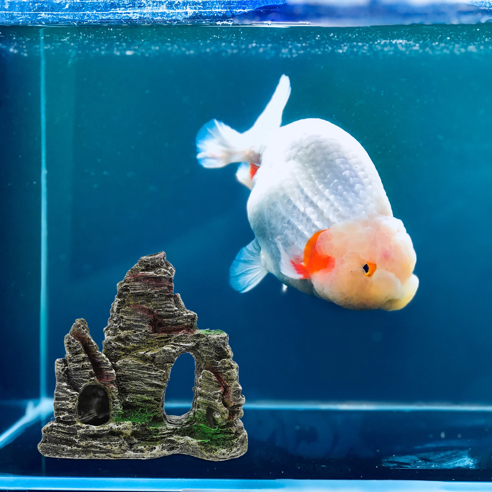 

Fish Tank Hiding Stone Resin Aquarium Landscape Rock Resin Fish Tank Cave Decoration Artificial Aquarium Terrarium