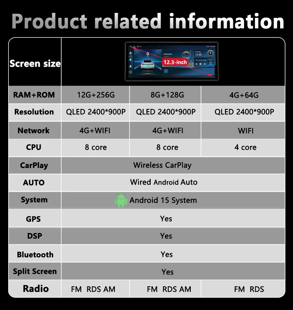 Carplay اللاسلكية لتويوتا برادو 150 2014-2017 راديو السيارة مشغل وسائط متعددة نظام تحديد المواقع والملاحة DSP ستيريو شاشة تعمل باللمس 4G أدوات السيارات #2