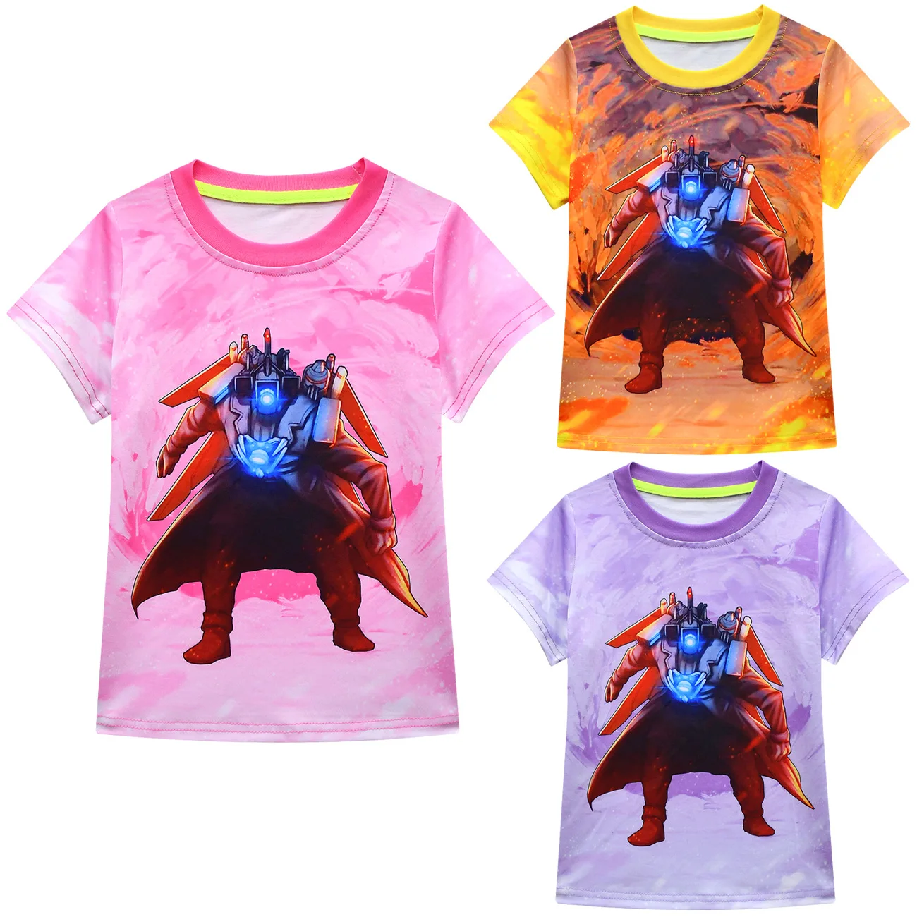 

Skibidi Toilet Kids Cartoon Tees Game Speakerman Boss Titan TV Man 3D Print T Shirt Funny Shirt Children Summer Clothes Tee Top