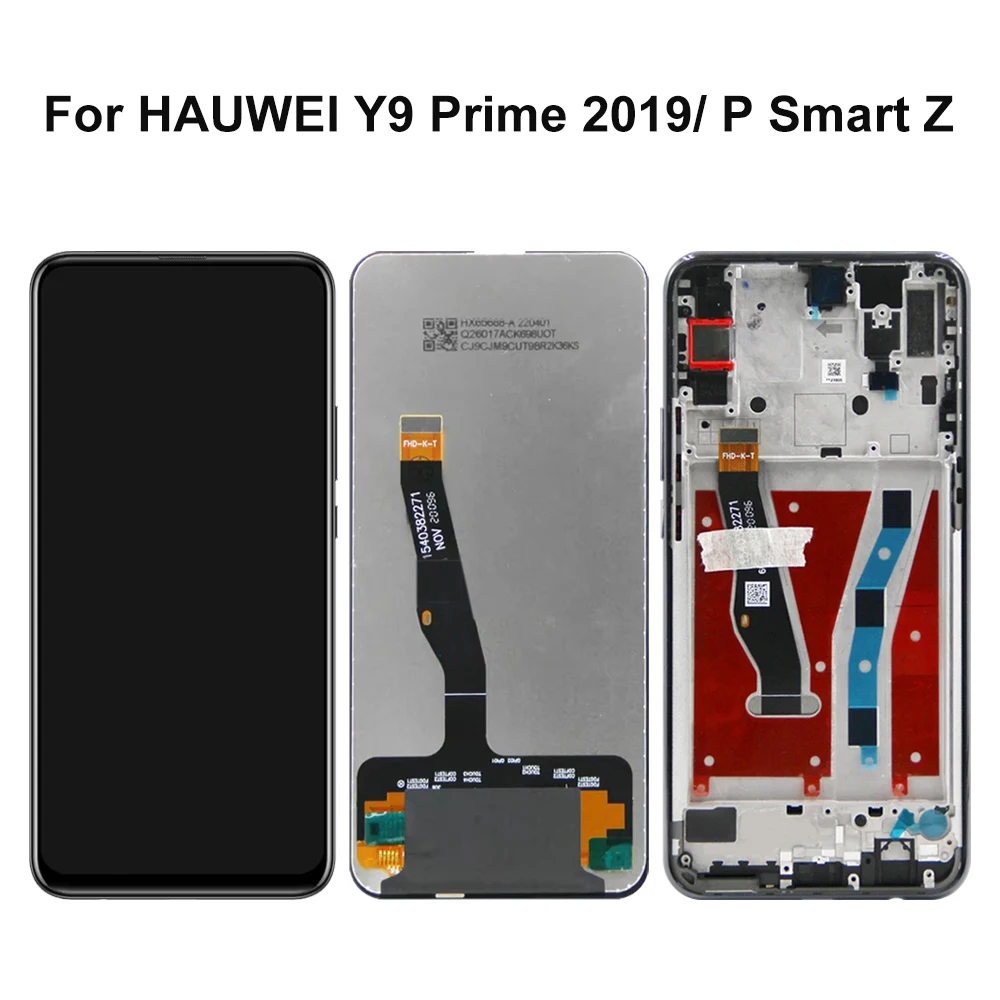 Y9 Prime 2019 STK-L21 STK-L22 Screen Assembly for Huawei P Smart Z STK-LX1 LCD Display Touch Screen Digitizer Replacement