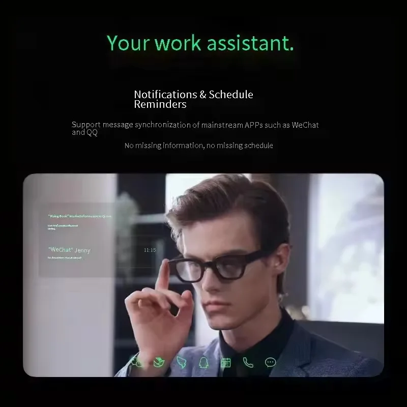 2026 INMO GO Translating AR Smart Glasses Ultra Light Micro-LED Fov 30 AR Glass Build in AI Assistant / Translation / Navigation