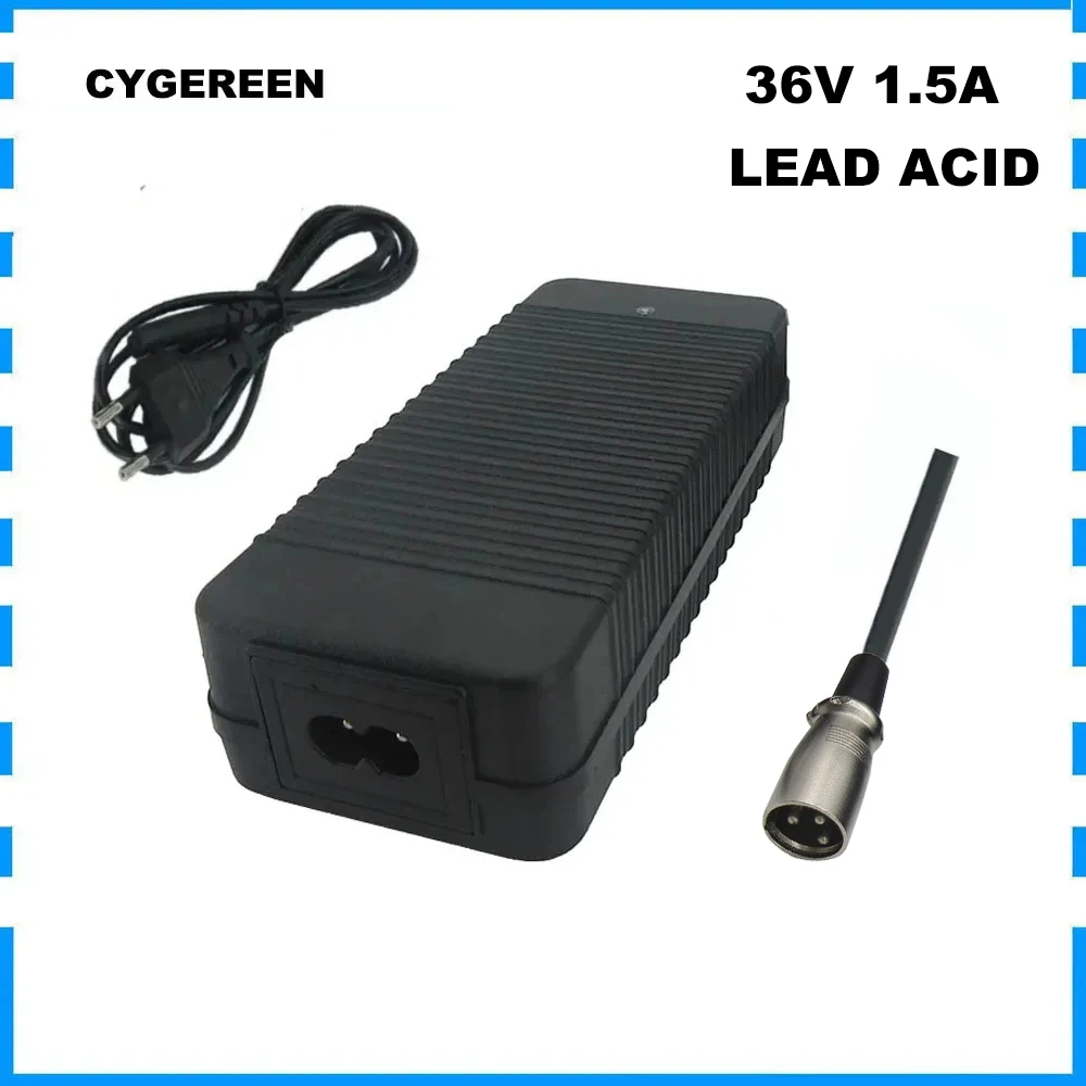 

36V 1.5A Scooter Battery Charger for Razor MX500 MX650 GT GT750 36V 1500mA E-Bike Quick Charger 3-Pin XLR Connector