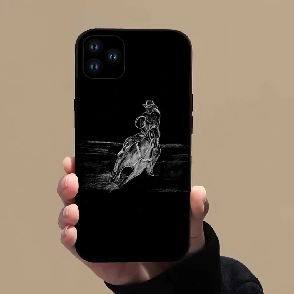 Cowboy Rodeo Phone Case For iPhone 11 12 13 14 15 Mini Pro XS Max X S Plus XR Shell