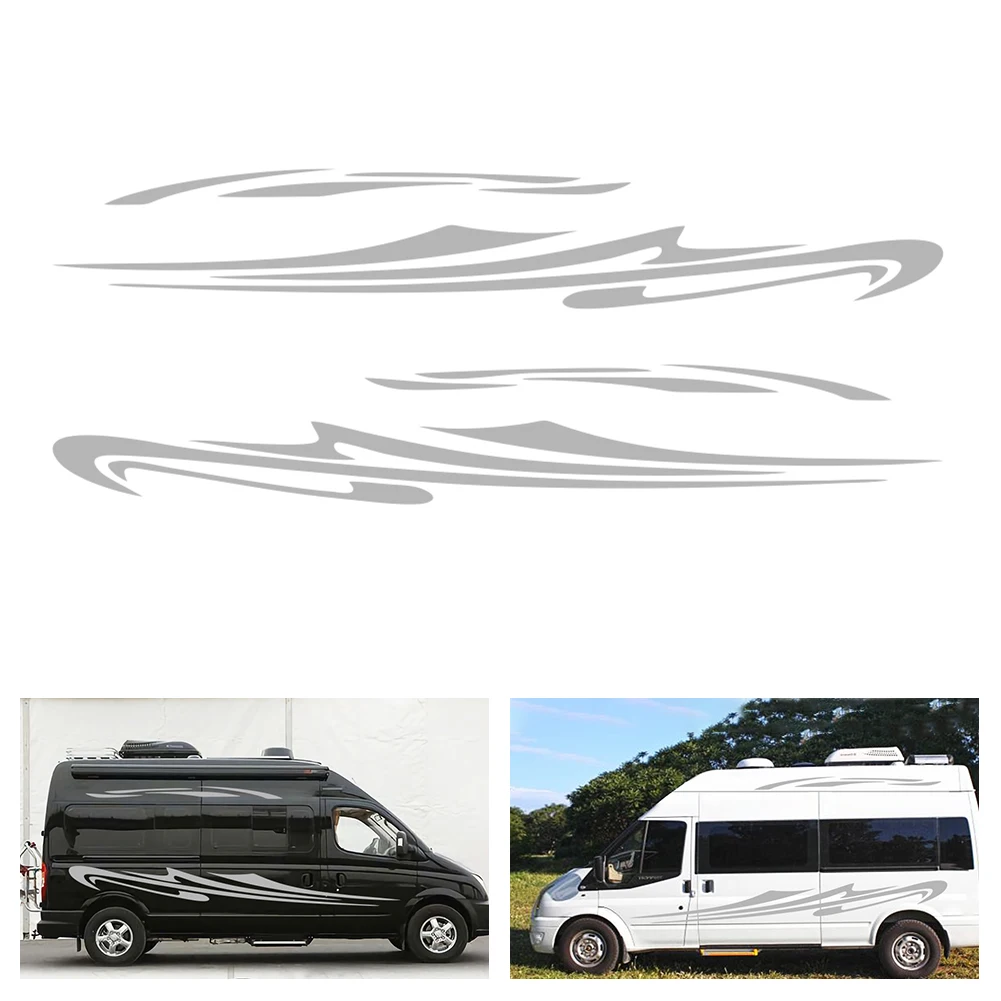 For Mercedes Sprinter Car Long Side Stripes Stickers PVC Auto DIY Sports Styling Decoration Decal Automobiles Car Accessories