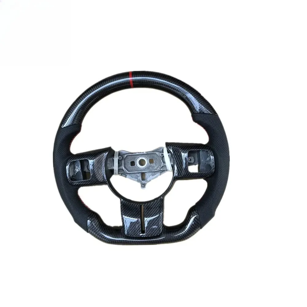 Available for All Car Models Car Black Carbon Fiber Steering Wheel with Leather forSteering Wheel