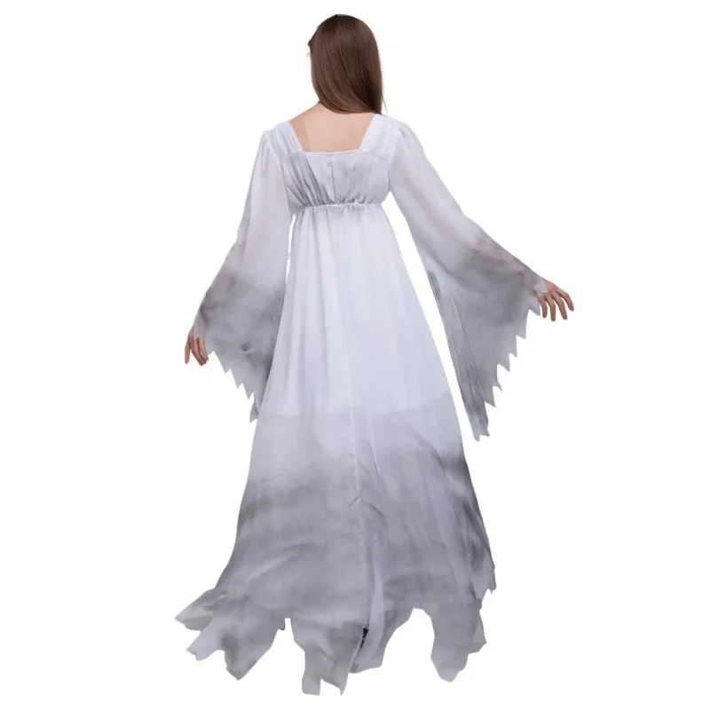 Bear's Den Ghost Bride Kostuum Vrouwen Uitlopende Mouw Lange Gothic Victoriaanse Jurken Halloween Cosplay Jurk Nieuw 2025