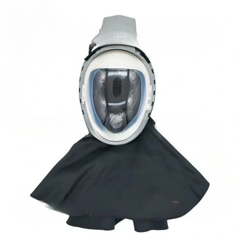 Electric Air Supply Fully Enclosed Harvesting of Industrial Dust Such As Rice and Wheat, Protective Mask with Shawl
