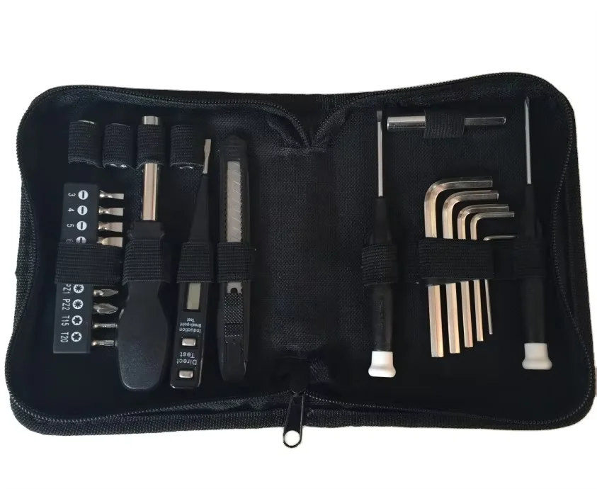 

26pcs Promotion Hot Sales Multifunctional Household Tool Bag Mini Screw Gift Cloth Bag Tool Set