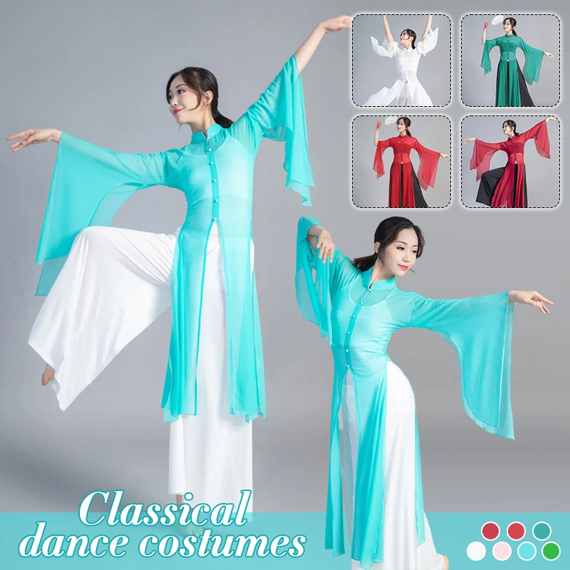 

Women Elegant Oriental Belly Dance Dress Chinese Cheongsam Ancient Style Hanfu Fairy Gauze Yarn Uniforms Classical Dance Costume