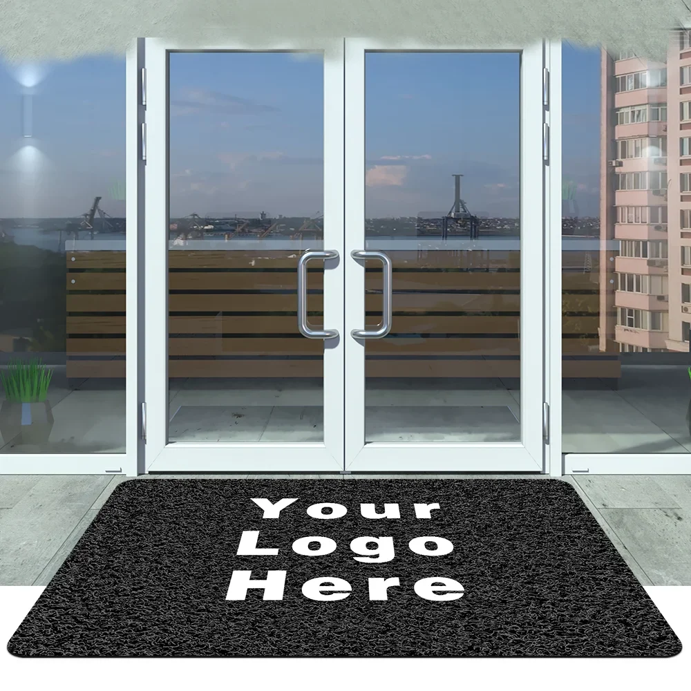 

Custom Business Logo Doormat Your Logo Here Brand Marketing Carpet Personalized Doormat Customized PVC Mat Customer Welcome Rug