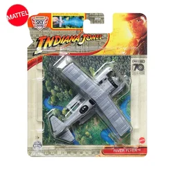 Mattel-coche Matchbox Sky Busters 1/64, modelo de vehículo de Indiana Jones River Flyer, juguetes para niños, colección, regalo de cumpleaños