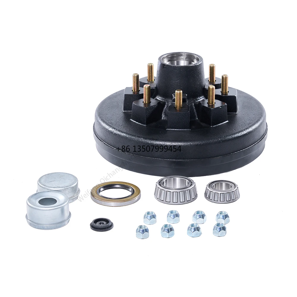 

7000 lb 7k Axle Parts 12 Inch 8 on 6.5" Brake Drum Hubs Assembly