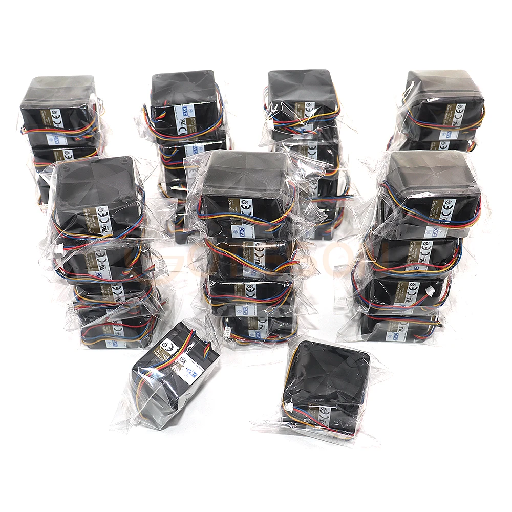 Imagem -03 - Fãs de Alta Velocidade do Servidor Ventilador de Refrigeração Poderoso Rolamento Duplo de Esferas Fios 4pin Pwm 40 mm Avc 4028 12v 1a Dbtb0428b2g 40x40x28 mm 30 Pcs