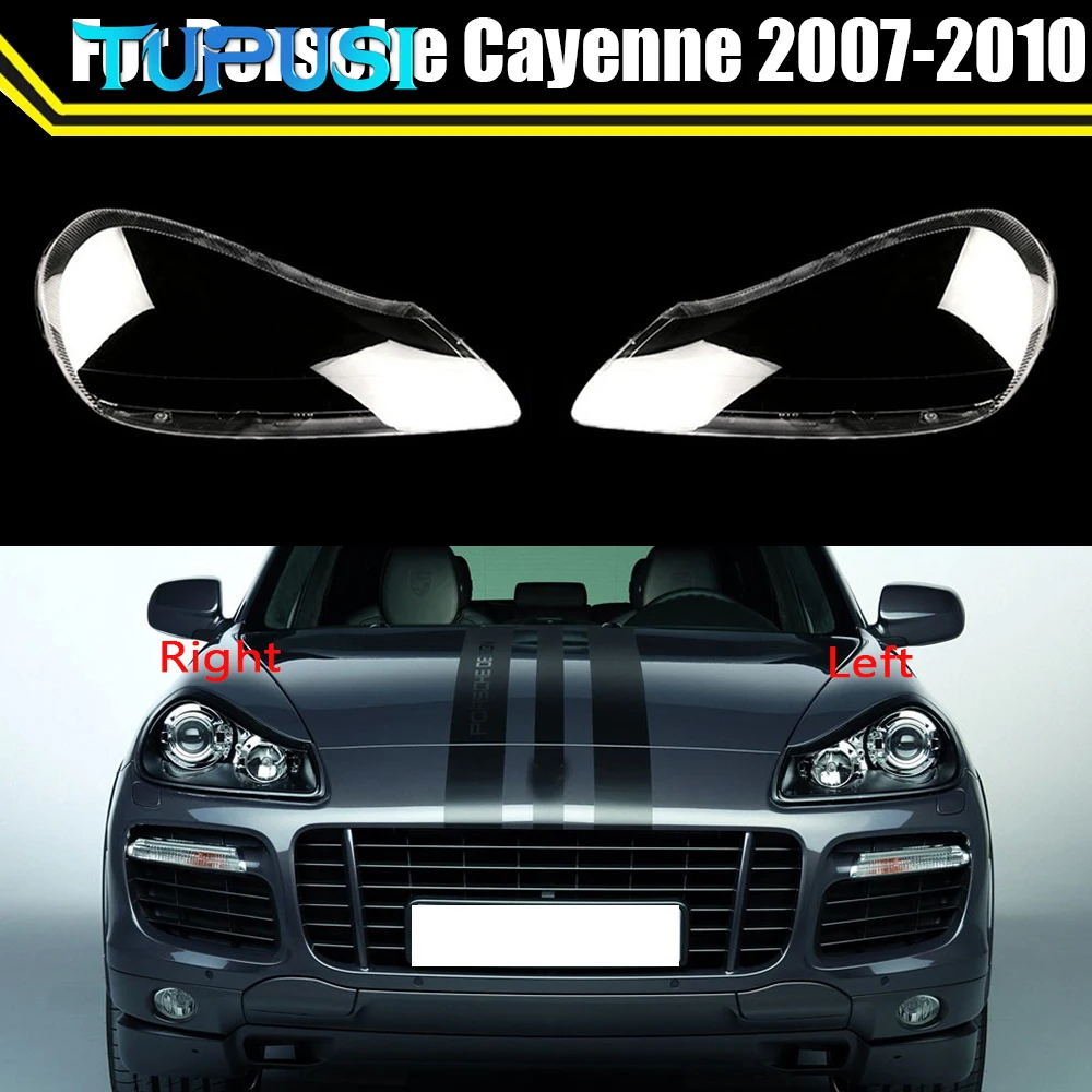 

For Porsche Cayenne 2007 2008 2009 2010 Auto Case Headlamp Caps Car Front Headlight Lens Cover Lampshade Lampcover Glass Shell