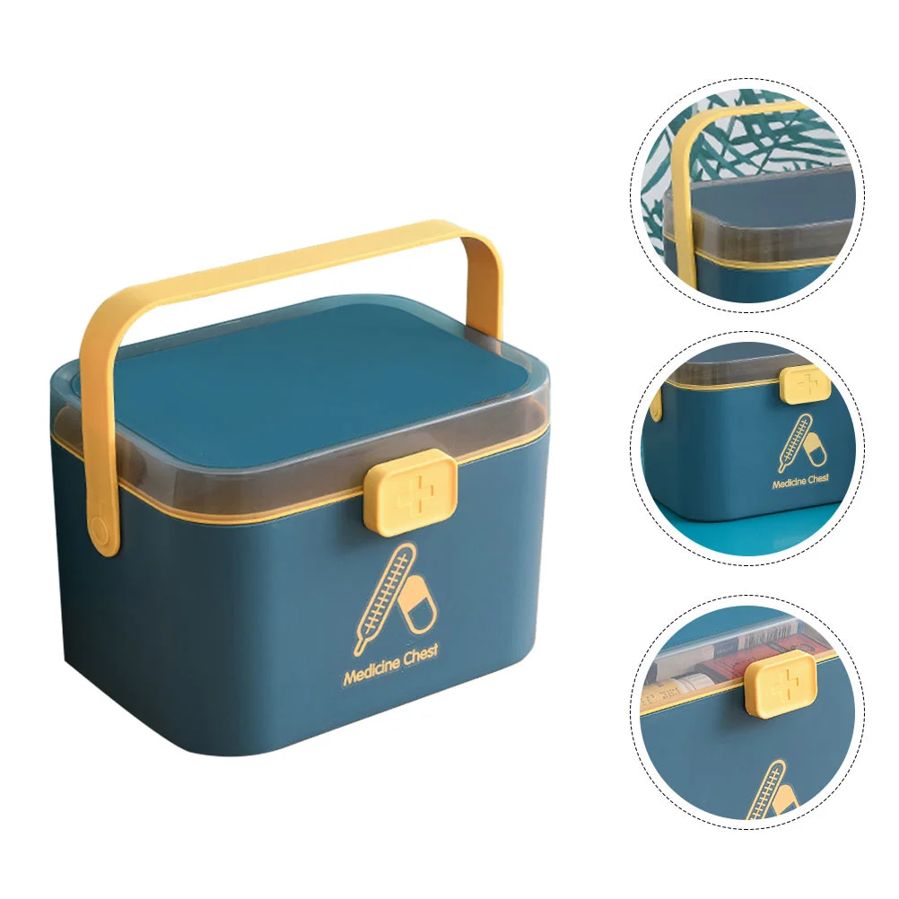 Portable Medicine Box Professional Chest Household Medical Kit Storage Bins Cabinet Case Emergency Supplies