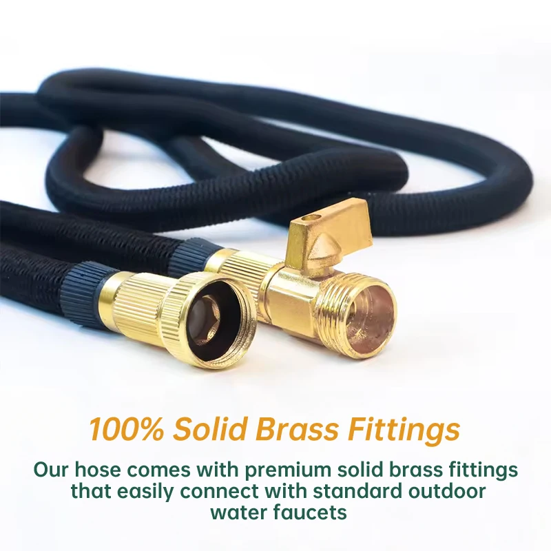 100ft Expandable Garden Hose With Nozzle, Lightweight & Durable, No-Kink Flexible Hose For Car Washing, Outdoor Watering