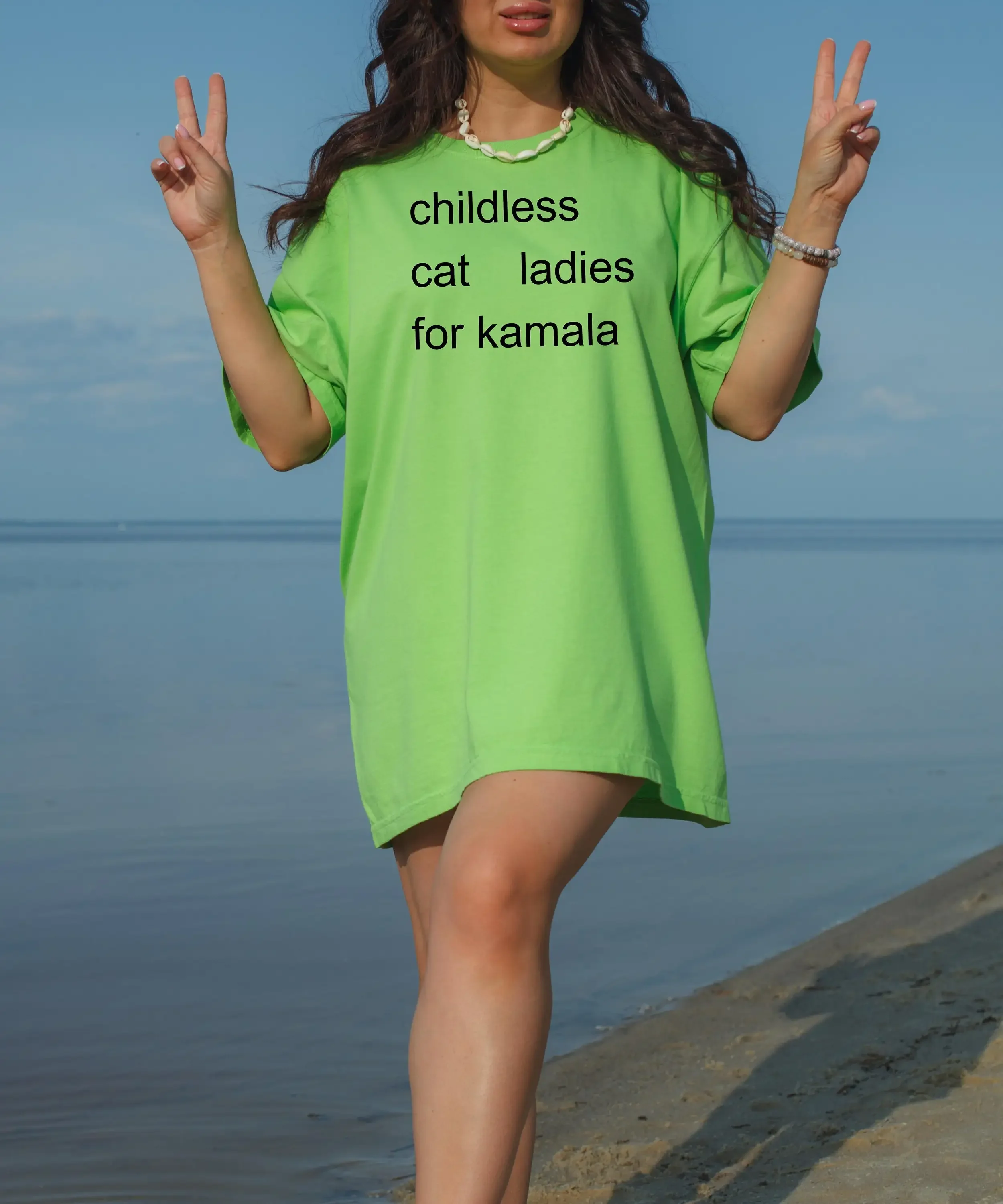 Brat Childless Cat Ladies Lady For Kamala Harris President 47 Election Political Democrat Liberal T Shirt Strong Women