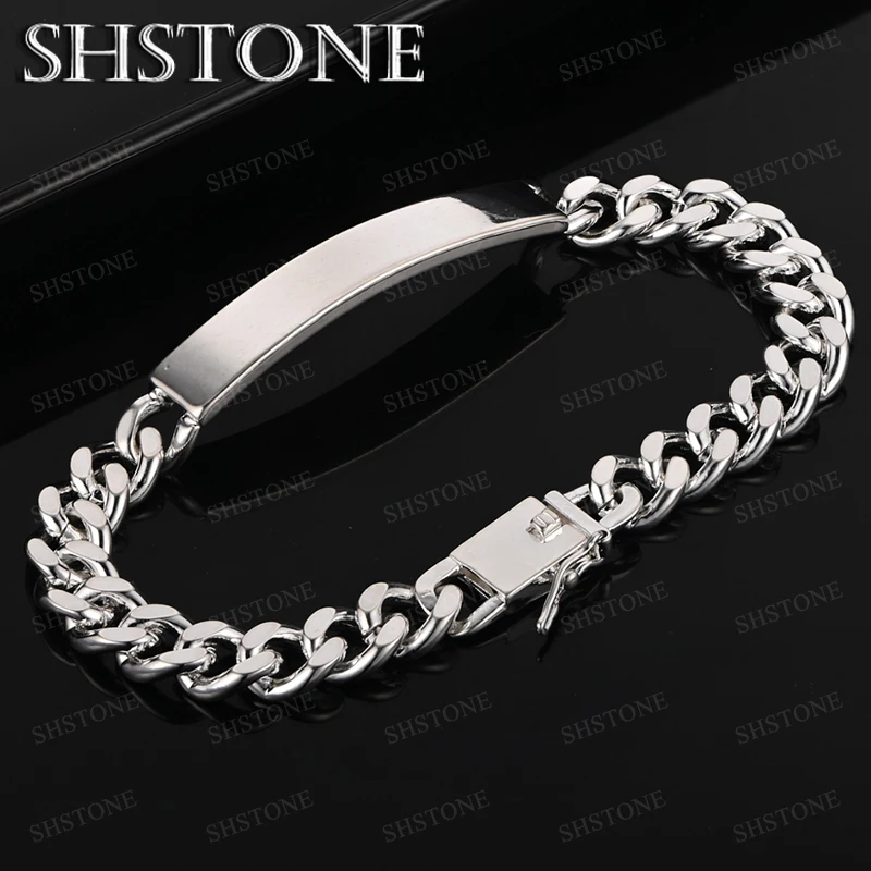 

Fashion Charm Silver Jewelry Fine 8mm 925 Sterling Silver Bracelet For Women Men Engagement Wedding Party Gift Accessories