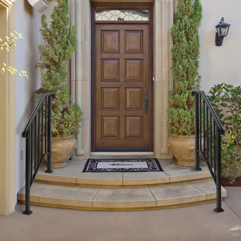 Handrails for Outdoor Steps Fit 2 Steps Outdoor Stair Railing  Porch Railing Transitional Handrails Concrete Steps durability