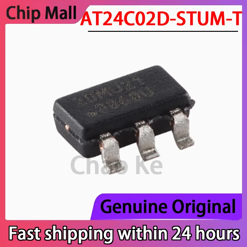 5PCS AT24C02D-STUM-T SOT-23-5 2Kb I2C Compatible Dual Line Serial EEPROM