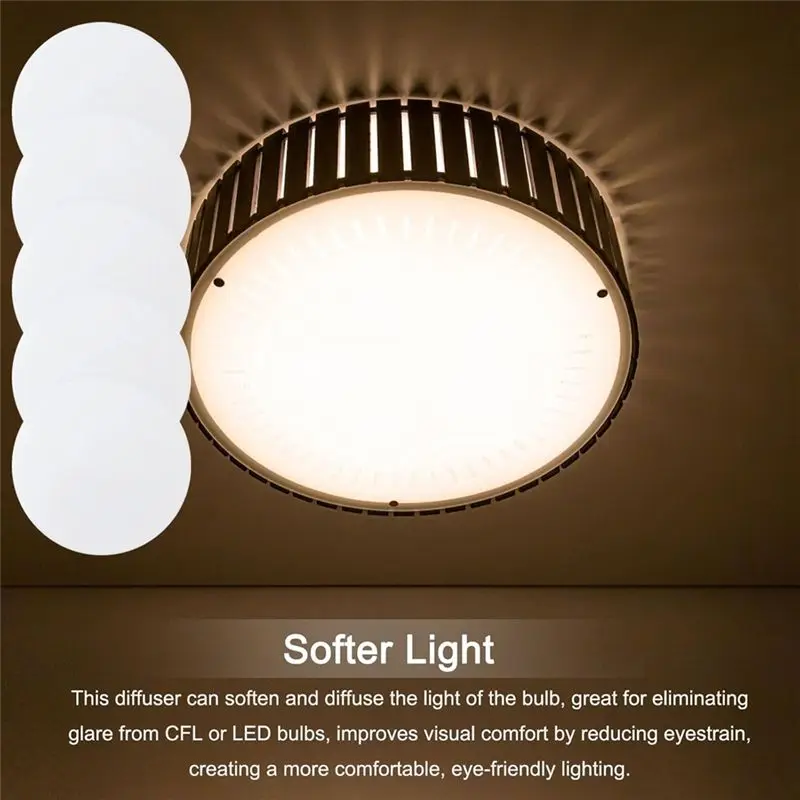 VEHO-DIY Light Modification 5PCS LED Lampshade Diffuser Acrylic For Ceiling Lights For Drum Lampshades