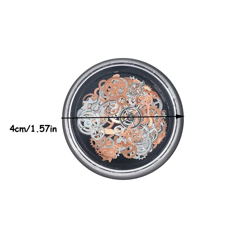 1 Pudełko 3D DIY Steampunk Mechaniczne Elementy Koło Zębate Ozdoby do Paznokci