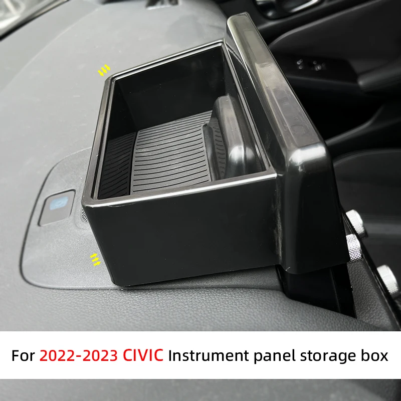 Dashboard Storage Box Behind Screen For Honda 2022 2023 CIVIC 11th Gen Accessories Plastic Dashboard Car Instrument Storage Box