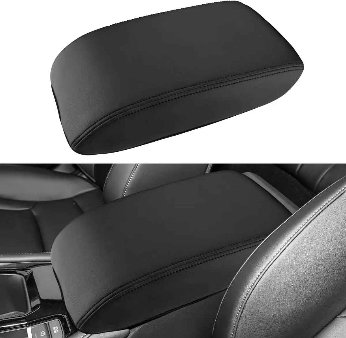 For Honda Accord 2022 2023 2024 2025 2026 Center Console Armrest Box Cover Black Leather Stitching Interior High Quality  Accs