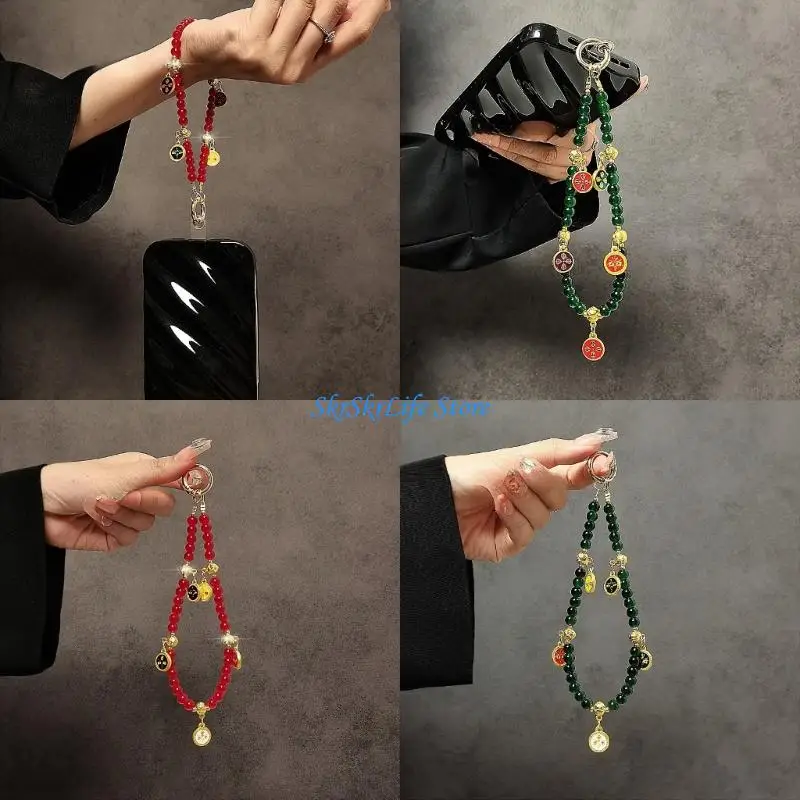 

E65E Chinese New Year Phone Lanyard Featuring Beaded Pattern