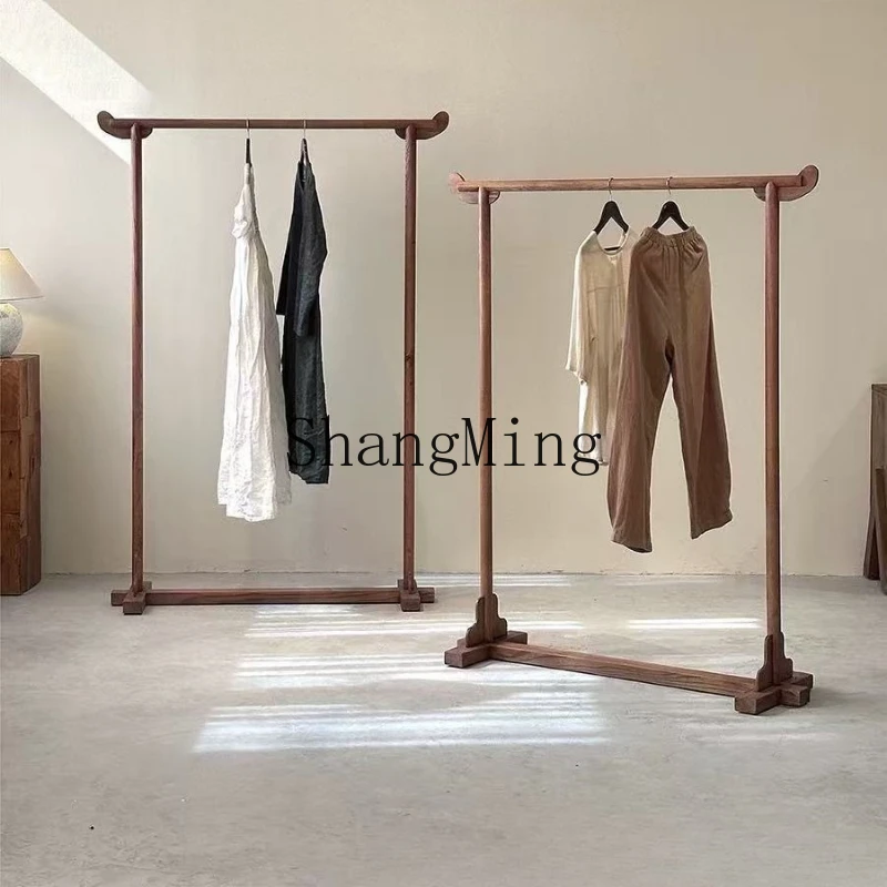 

ZYY old elm coat rack B & B movable creative drying rack display wardrobe rack