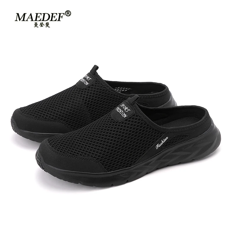 MAEDEF Home Half Slippers for Men Comfortable Bedroom Mesh Breathable Slipper Men's & Women's Shoe Outdoor Men's Slipper Sandals