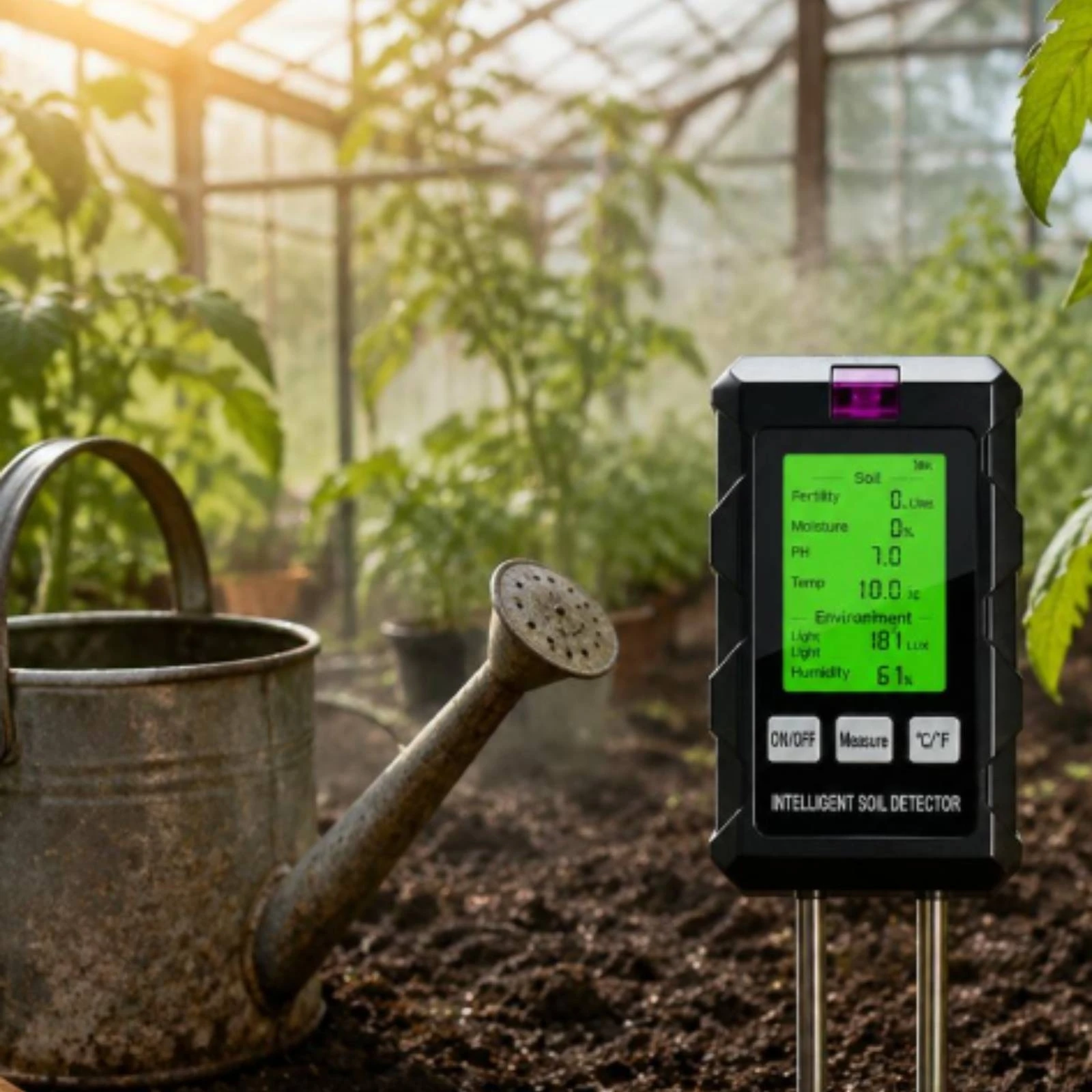 3 in 1 Soil Meter Handheld Soil Testing Meter Plant Care Tool Multi Function Portable