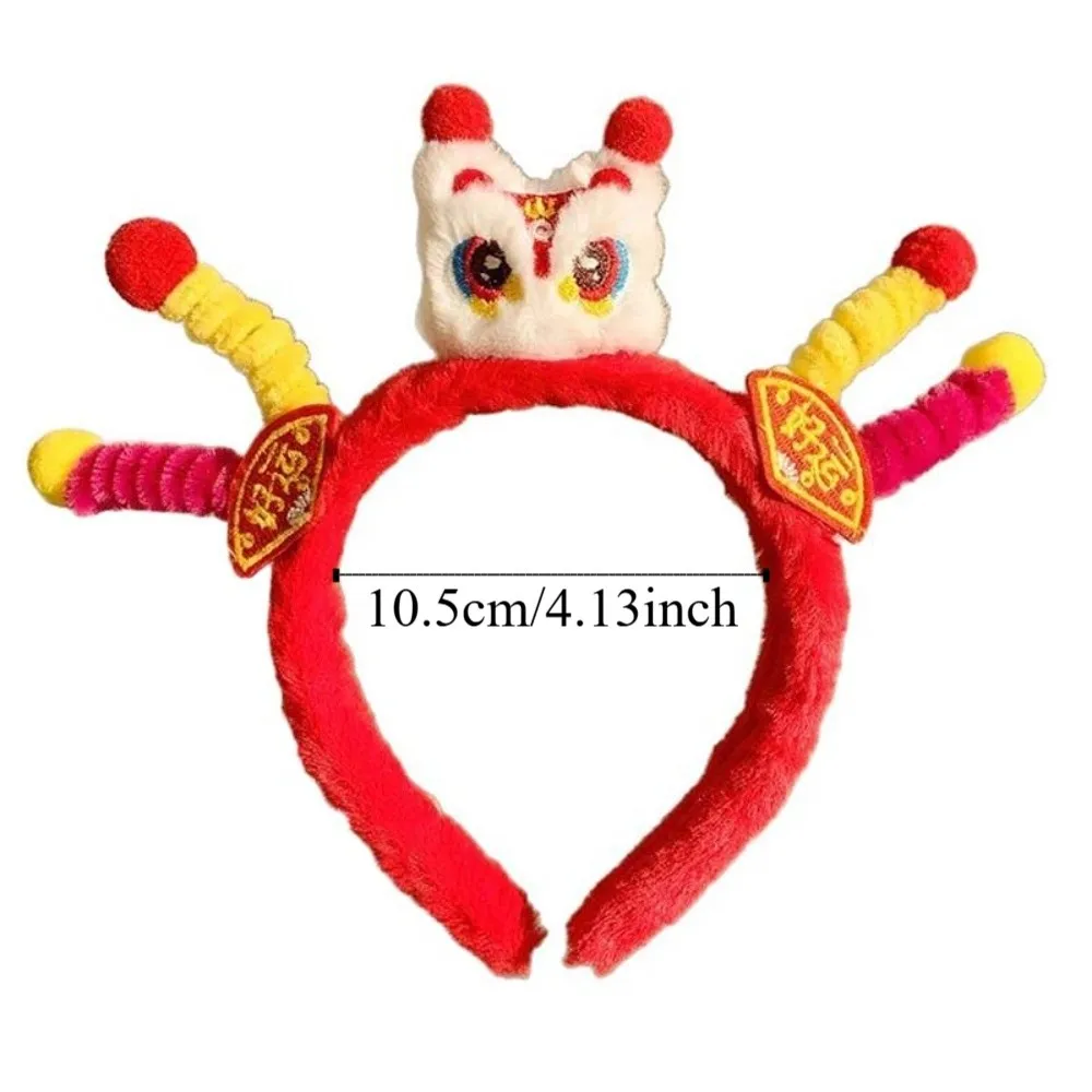 الأسد السنة الجديدة الشعر هوب شرابة المطرزة القوس الطراز القديم هيرباند الذهبي قفل تانغ دعوى Hanfu إكسسوارات الشعر الطرف