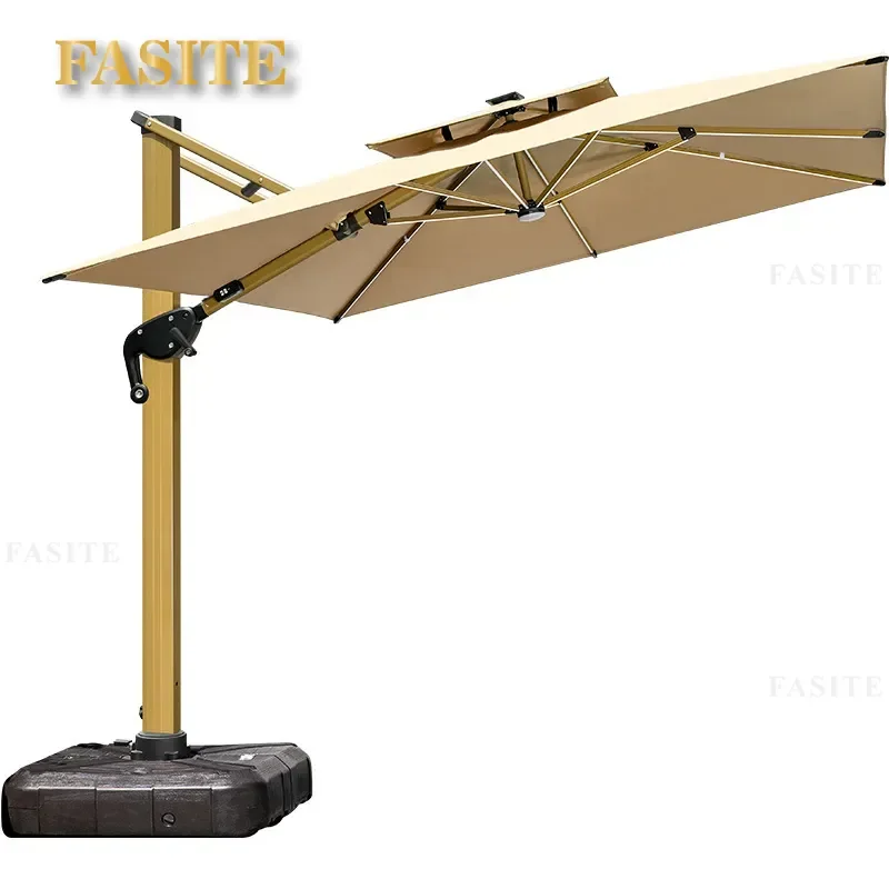 For Large Outdoor Garden Parasol Roman Umbrella Sun Shade for Villa Patio Yard Weather Resistant Heavy Duty UV Protection
