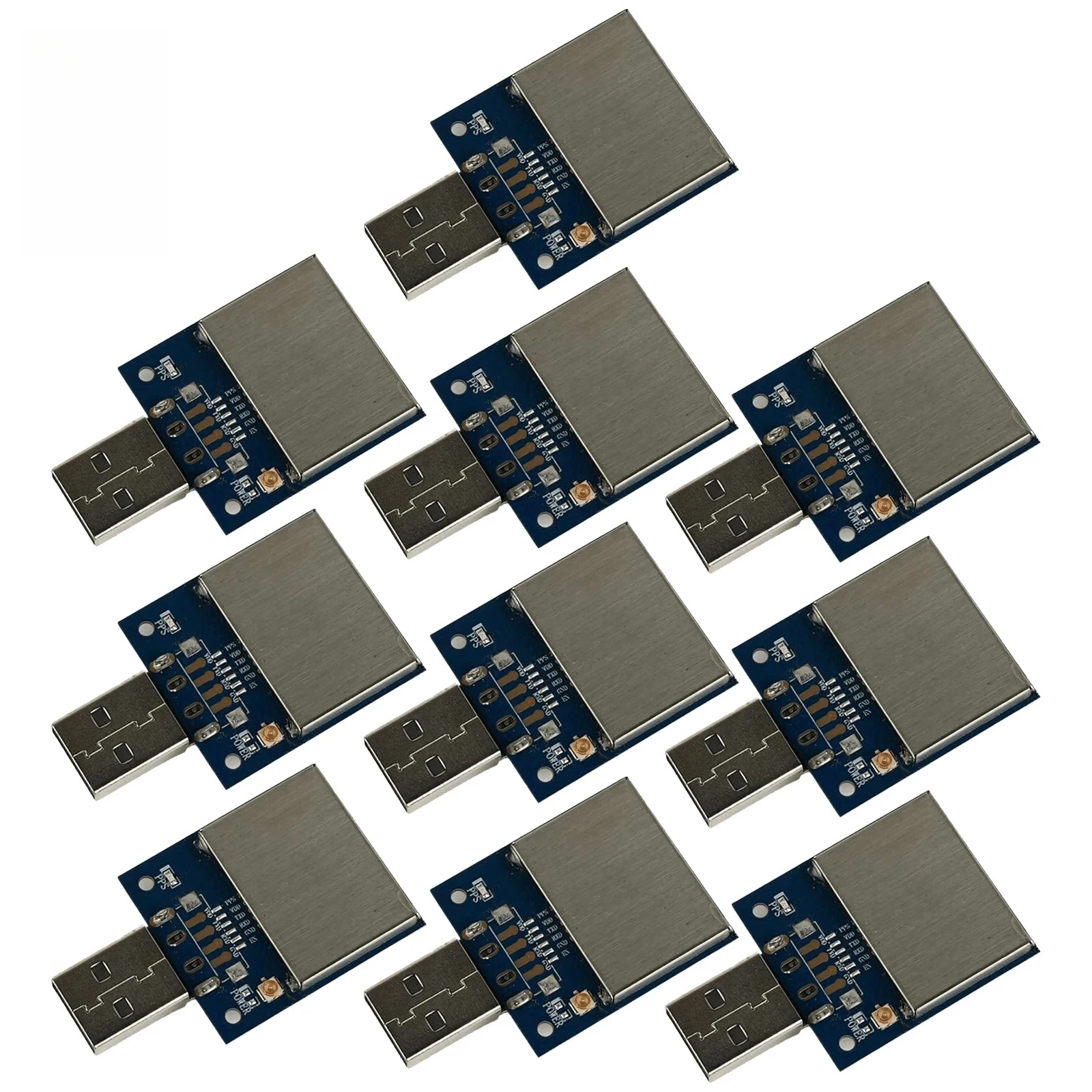 10 Pcs USB GPS Module with Ceramic Antenna Support GPS GLONASS BeiDou Signal for Arduino Pixhawk Flight Controller DIY Kit