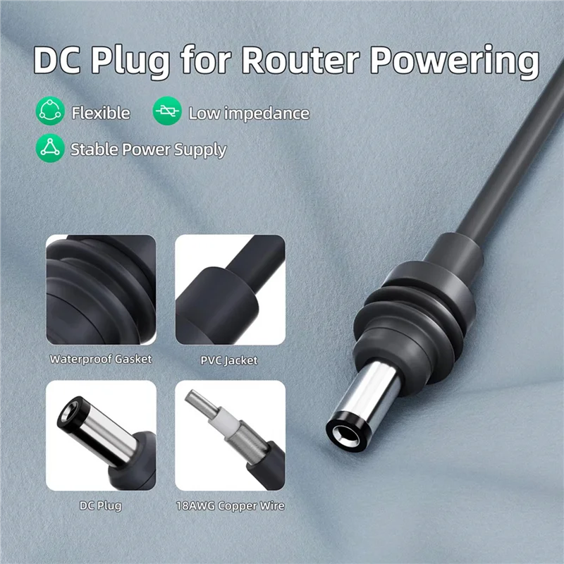 

【Electronic-Accessories】3X For Starlink Gen 3 Power Cord 12V/24V To 57V 4.5A Converter For Starlink Gen 3 Router Step Up Adapter