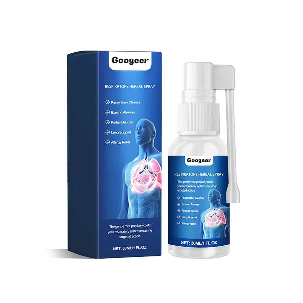 Spray nettoyant pulmonaire, supplément de santé pulmonaire, liquide, poignées de bœuf pour fumeurs et non fumeurs, extrait de plantes naturelles, 30ml, 5 pièces