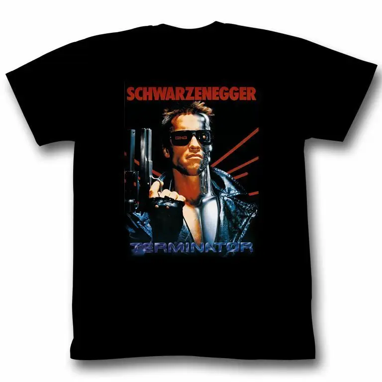 Terminator Schwarz Black Adult T Shirt