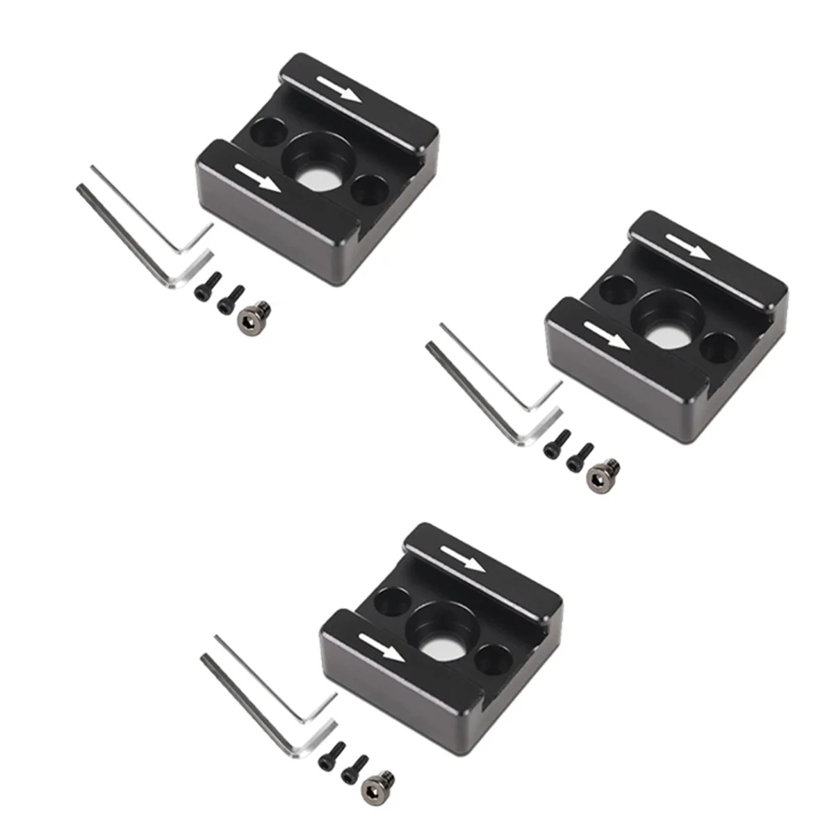 Asiento de zapata fría, 3 juegos de soporte de zapata fría para cámara, soporte adaptador de aluminio, zapata caliente con adaptador 1/4 para jaula de cámara, soporte de zapata para Flash