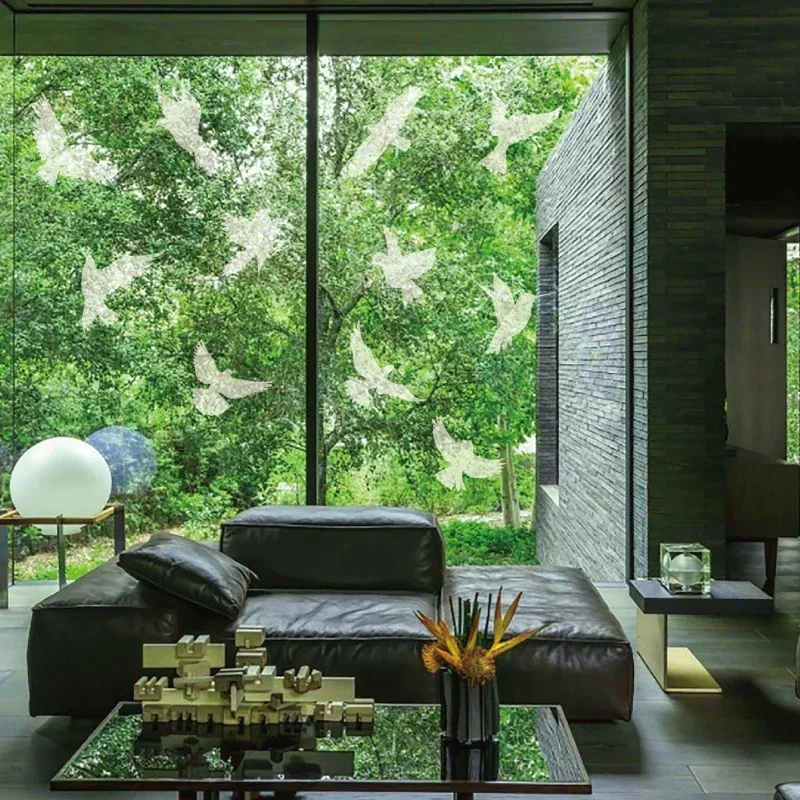 Creative Static Flying Bird Anti-collision Window Stickers Removed Static Warning Birds Anti-collision Glass Door Window Sticker